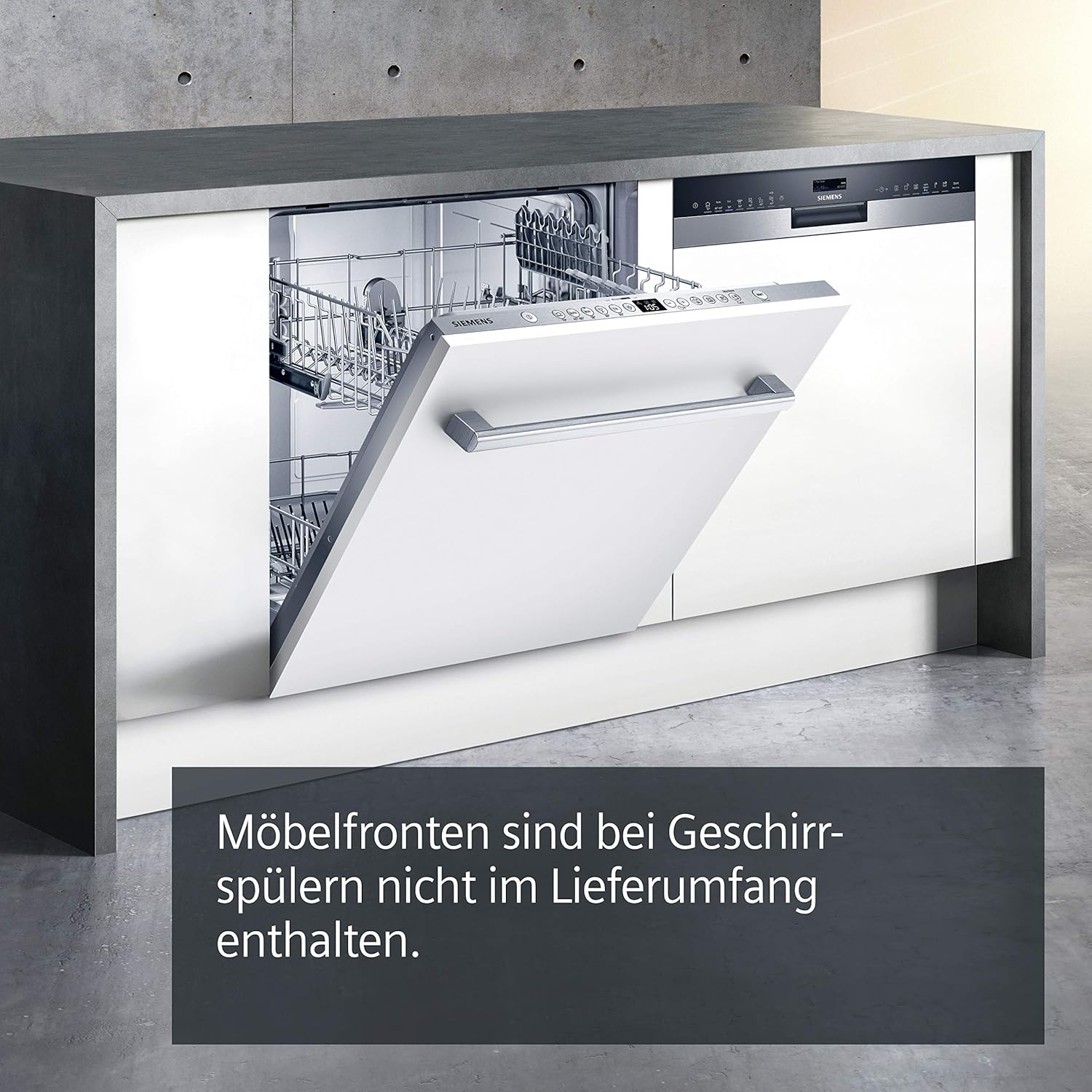 Siemens SN63EX06VE, iQ300 Smarter Geschirrspüler, Vollintegrierte Spülmaschine, 60 cm, Besteckschublade, Extra leise, varioSpeed, Automatische Türöffnung, Dreifach rackMatic, infoLight, intesiveZone