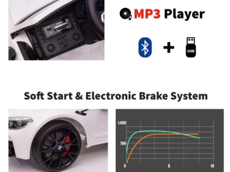 Kinder Elektroauto Bmw M5-Weiß