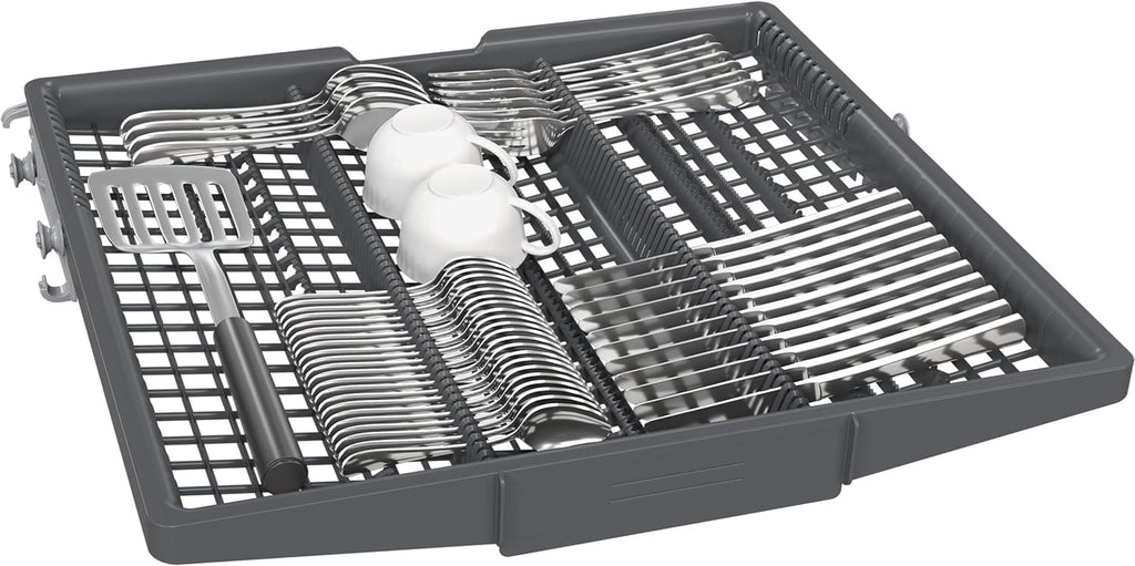Siemens SN63EX06VE, iQ300 Smarter Geschirrspüler, Vollintegrierte Spülmaschine, 60 cm, Besteckschublade, Extra leise, varioSpeed, Automatische Türöffnung, Dreifach rackMatic, infoLight, intesiveZone